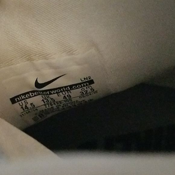 Nike Force Lunarbeast Elite TD Football Cleats Size 14.5 White/Silver 779422-100 - Picture 6 of 12